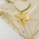 LOUIS VUITTON Suhari Fabreau Hand Bag Leather White M91815 LV Auth bs36421-16