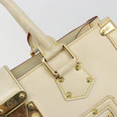 LOUIS VUITTON Suhari Fabreau Hand Bag Leather White M91815 LV Auth bs36421-20