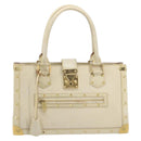 LOUIS VUITTON Suhari Fabreau Hand Bag Leather White M91815 LV Auth bs36421-13