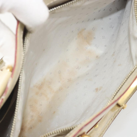 LOUIS VUITTON Suhari Fabreau Hand Bag Leather White M91815 LV Auth bs36421