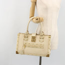 LOUIS VUITTON Suhari Fabreau Hand Bag Leather White M91815 LV Auth bs36421-30
