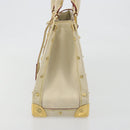LOUIS VUITTON Suhari Fabreau Hand Bag Leather White M91815 LV Auth bs36421-3