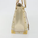 LOUIS VUITTON Suhari Fabreau Hand Bag Leather White M91815 LV Auth bs36421-4