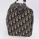 Christian Dior Trotter Canvas Boston Bag Navy Silver Auth bs36422-5