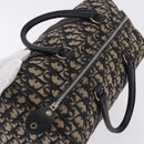 Christian Dior Trotter Canvas Boston Bag Navy Silver Auth bs36422-6