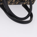 Christian Dior Trotter Canvas Boston Bag Navy Silver Auth bs36422-7