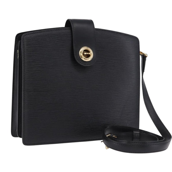LOUIS VUITTON Epi Capuchin Shoulder Bag Black M52342 LV Auth bs36423