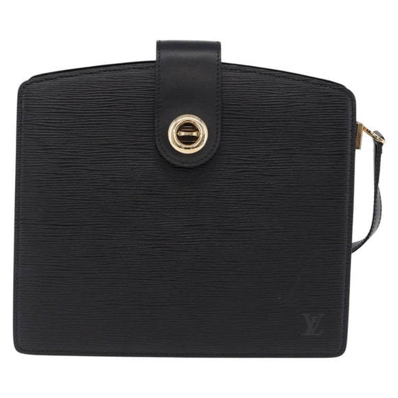 LOUIS VUITTON Epi Capuchin Shoulder Bag Black M52342 LV Auth bs36423