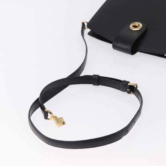LOUIS VUITTON Epi Capuchin Shoulder Bag Black M52342 LV Auth bs36423