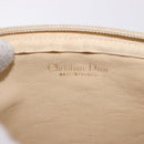 Christian Dior Trotter Canvas Pouch Beige Gold Auth bs36424-13