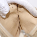 Christian Dior Trotter Canvas Pouch Beige Gold Auth bs36424-15