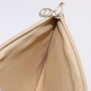 Christian Dior Trotter Canvas Pouch Beige Gold Auth bs36424-16