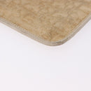 Christian Dior Trotter Canvas Pouch Beige Gold Auth bs36424-8