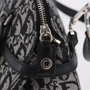 Christian Dior Trotter Canvas Hand Bag Black Silver Auth bs36425V-9