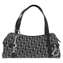 Christian Dior Trotter Canvas Hand Bag Black Silver Auth bs36425V-13