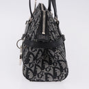 Christian Dior Trotter Canvas Hand Bag Black Silver Auth bs36425V-3