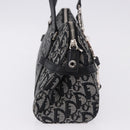 Christian Dior Trotter Canvas Hand Bag Black Silver Auth bs36425V-4