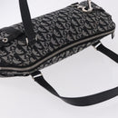 Christian Dior Trotter Canvas Hand Bag Black Silver Auth bs36425V-6
