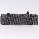 Christian Dior Trotter Canvas Hand Bag Black Silver Auth bs36425V-5
