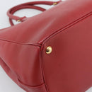 PRADA Hand Bag Safiano Leather Red Gold Auth bs36426V-16