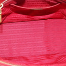 PRADA Hand Bag Safiano Leather Red Gold Auth bs36426V-11