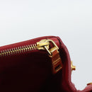 PRADA Hand Bag Safiano Leather Red Gold Auth bs36426V-25
