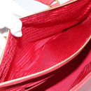 PRADA Hand Bag Safiano Leather Red Gold Auth bs36426V-26