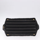 PRADA Canapa GM Tote Bag Canvas Black Gold Auth bs36427-10