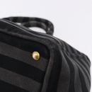 PRADA Canapa GM Tote Bag Canvas Black Gold Auth bs36427-12