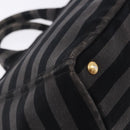PRADA Canapa GM Tote Bag Canvas Black Gold Auth bs36427-13