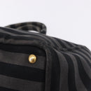 PRADA Canapa GM Tote Bag Canvas Black Gold Auth bs36427-14