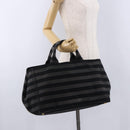 PRADA Canapa GM Tote Bag Canvas Black Gold Auth bs36427-26