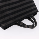 PRADA Canapa GM Tote Bag Canvas Black Gold Auth bs36427-7