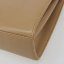 GIVENCHY Hand Bag Leather Beige Gold Auth bs36429-9