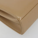 GIVENCHY Hand Bag Leather Beige Gold Auth bs36429-14