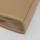 GIVENCHY Hand Bag Leather Beige Gold Auth bs36429-16