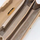 GIVENCHY Hand Bag Leather Beige Gold Auth bs36429-12