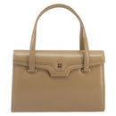 GIVENCHY Hand Bag Leather Beige Gold Auth bs36429-13
