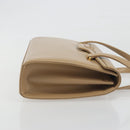GIVENCHY Hand Bag Leather Beige Gold Auth bs36429-3
