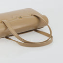 GIVENCHY Hand Bag Leather Beige Gold Auth bs36429-7