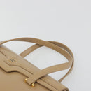 GIVENCHY Hand Bag Leather Beige Gold Auth bs36429-8