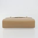 GIVENCHY Hand Bag Leather Beige Gold Auth bs36429-5