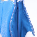 Christian Dior Saddle Pouch Leather Blue Silver Auth bs36430V-19