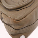 Chloe Mercy Shoulder Bag Leather 2way Beige Gold Auth bs36433-13