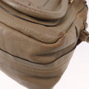 Chloe Mercy Shoulder Bag Leather 2way Beige Gold Auth bs36433-14