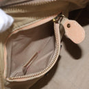 Chloe Mercy Shoulder Bag Leather 2way Beige Gold Auth bs36433-23
