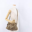 Chloe Mercy Shoulder Bag Leather 2way Beige Gold Auth bs36433-25
