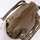 Chloe Mercy Shoulder Bag Leather 2way Beige Gold Auth bs36433-7