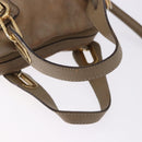 Chloe Mercy Shoulder Bag Leather 2way Beige Gold Auth bs36433-8