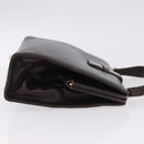 BOTTEGA VENETA Hand Bag Leather Dark Brown Gold Auth bs36434-3